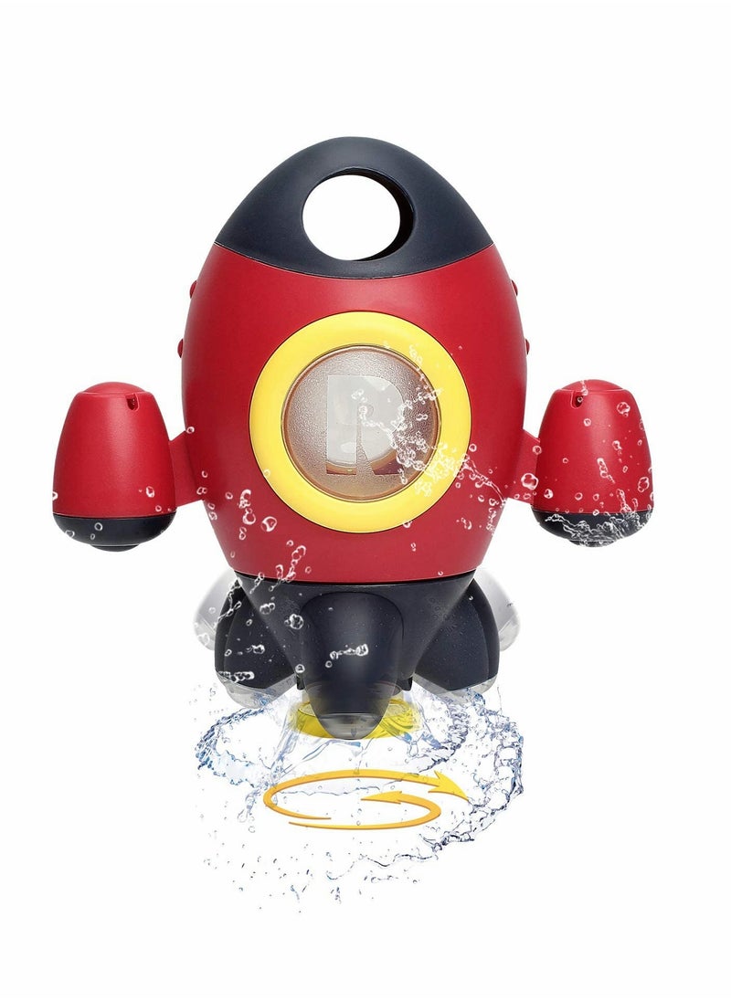 SYOSI - Bath Toys | Bath Toys for Toddlers 1-3 Years Old | Space Rocket Spray Water with Rotatable Fountain Shower Bathtub Toys | Baby Shower Bath Toys for Toddlers Boys Girls 1 2 3 4 Years - Image 1