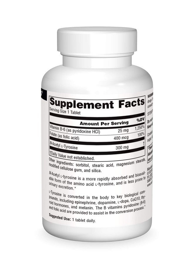 Source Naturals N-Acetyl L-Tyrosine Dietary Supplement - 120 Tablets - Image 3