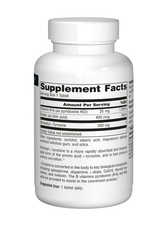 Source Naturals N-Acetyl L-Tyrosine Dietary Supplement - 120 Tablets - Image 4