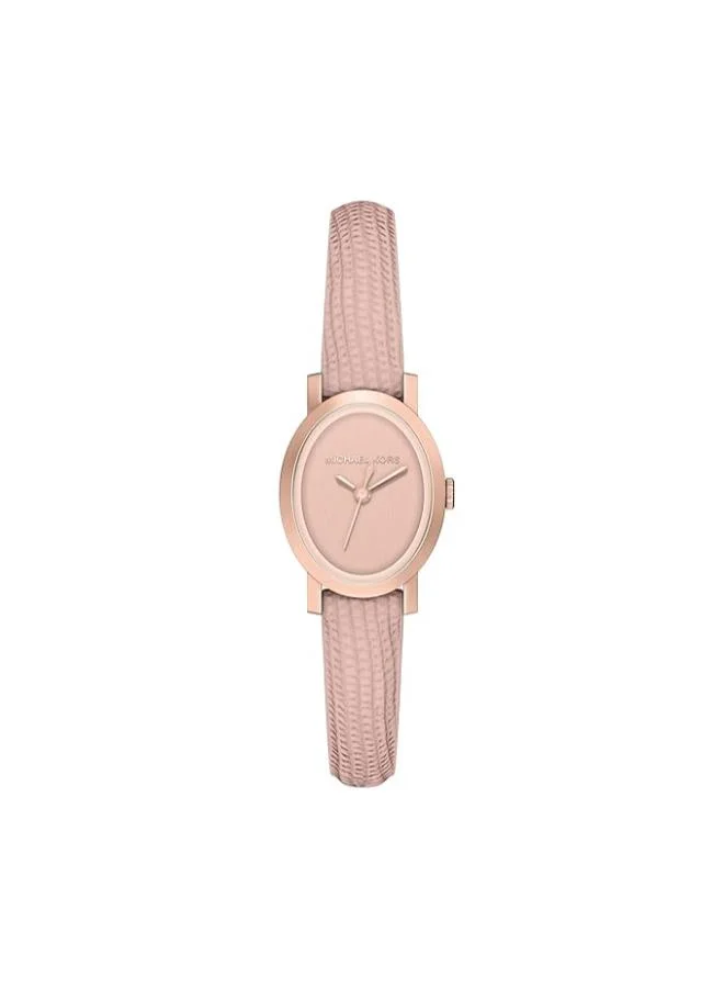 MK7587 Analog Watch with Gold Plated Leather Strap