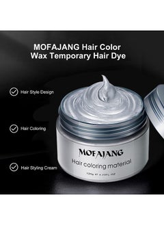 MOFAJANG MOFAJANG Hair Color Wax Temporary Hair Dye U-nisex Purple Grey Blue Hair Dye Hairstyle Coloring C-ream for Party C-osplay  - Image 5