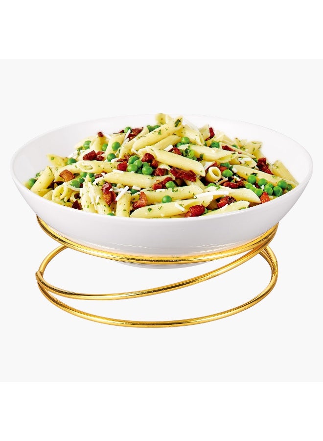 Home Box Neo Round Salad Bowl with Gold Stand - Image 3