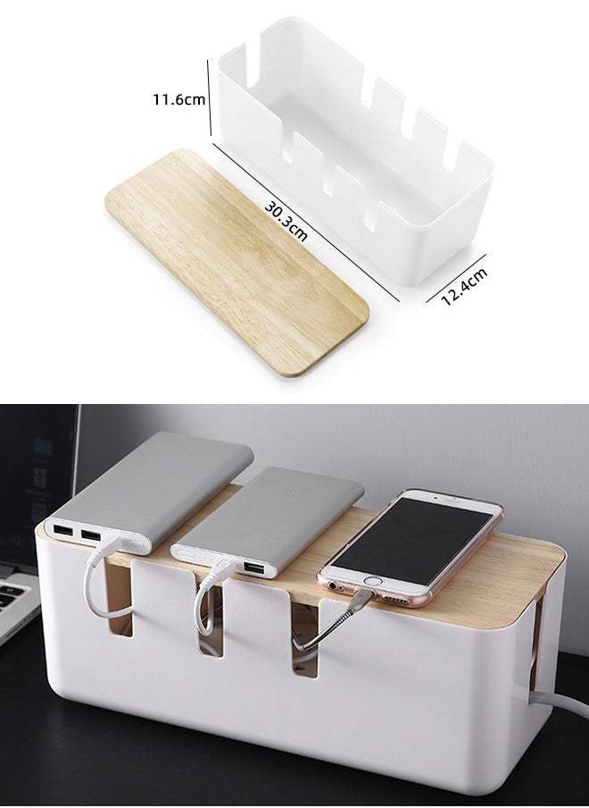 Occuwzz - Cable Management Box Cord Organizer Cable Hiding Box System To Cover And Hide Power Strips Cords - Image 1