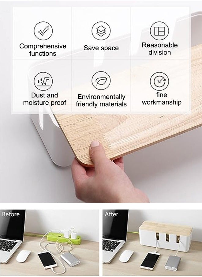 Occuwzz Cable Management Box Cord Organizer Cable Hiding Box System To Cover And Hide Power Strips Cords  - Image 3
