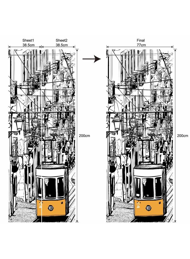 Bluejw 3D Art Life Series Simulation Door Stickers Removable Waterproof Wall Stickers Bedroom Living Room PVC Stickers A Generation Of Hair - Image 1
