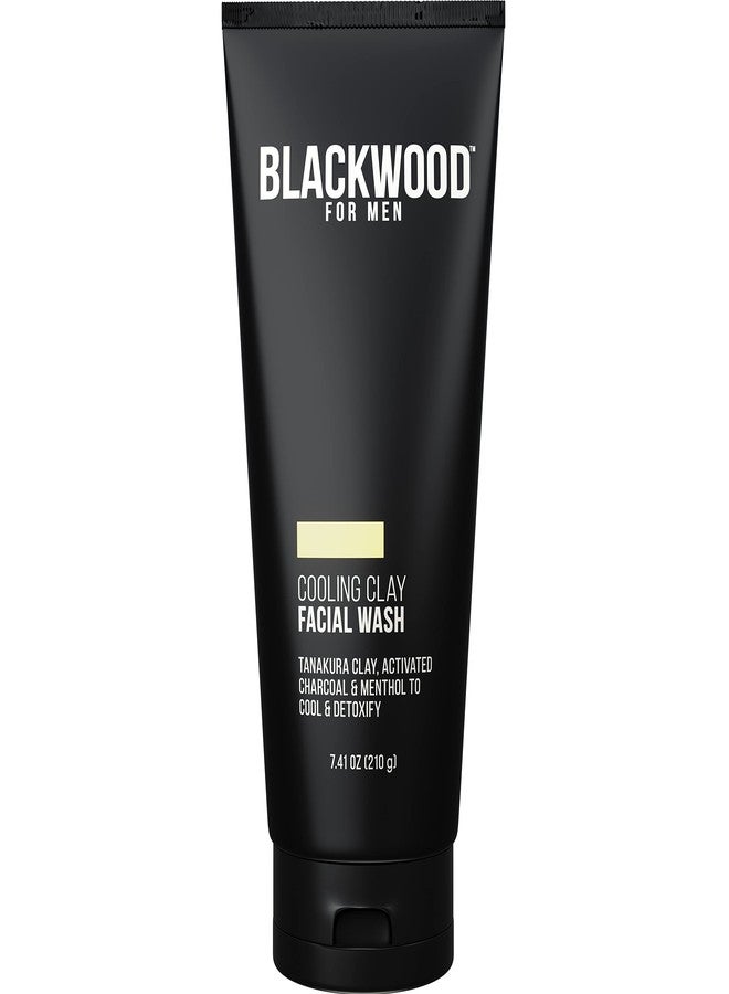 Blackwood For Men Cooling Clay Face Wash - Activated Charcoal, Menthol, & Tanakura Clay Cleanser & Mask for Deep Cleansing & Acne Treatment - Sulfate Free, Paraben Free, & Cruelty Free (7.41 oz) - Image 1
