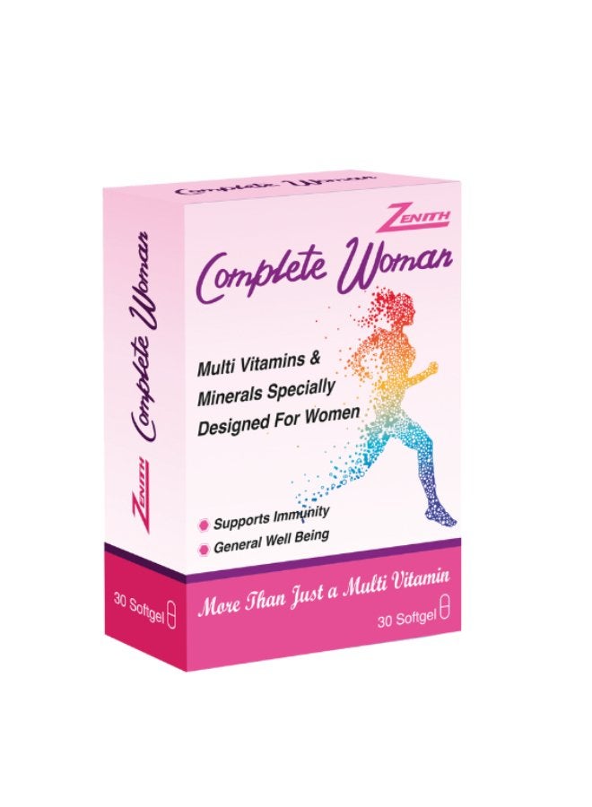 فيتامينات متعددة للنساء من زينيث - تغذية يومية شاملة للنساء (30 كبسولة لينة)