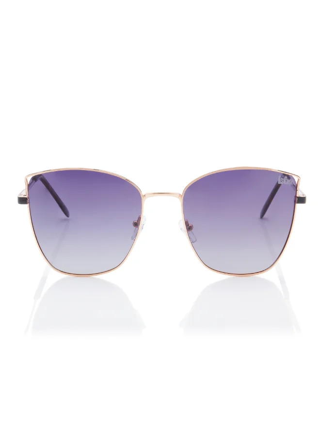 Lee Cooper Polarized Sunglasses Gold Frame Gradient Purple Grey Mirror Lens 59mm  - LC1202C01