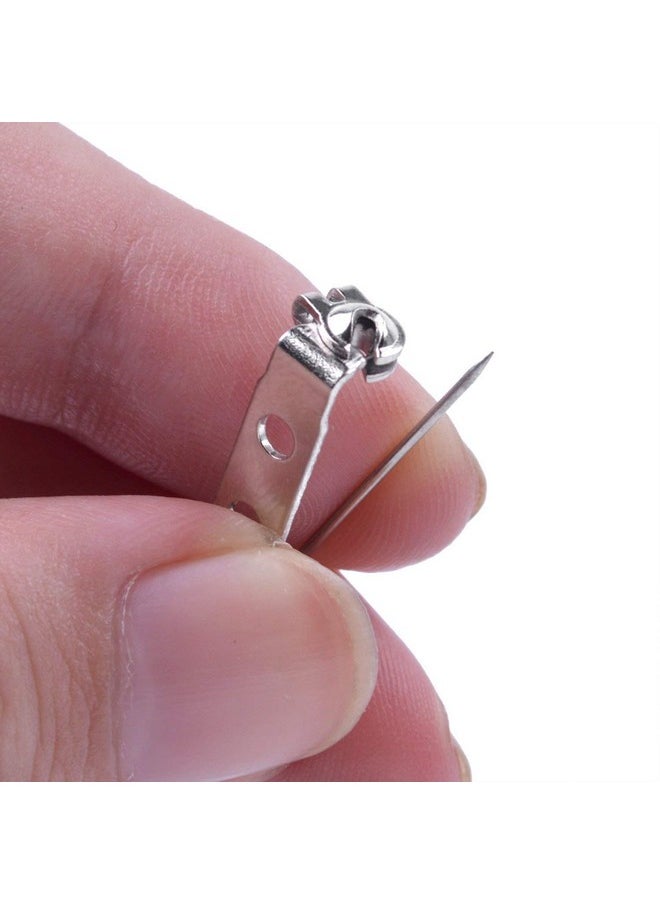 BronaGrand 100Pcs 20Mm Stainless Steel Bar Pins Brooch Pin Backs Safety Catch Pins Craft Pin Back Clasp Brooch With 2 Holes, Silver  - Image 4