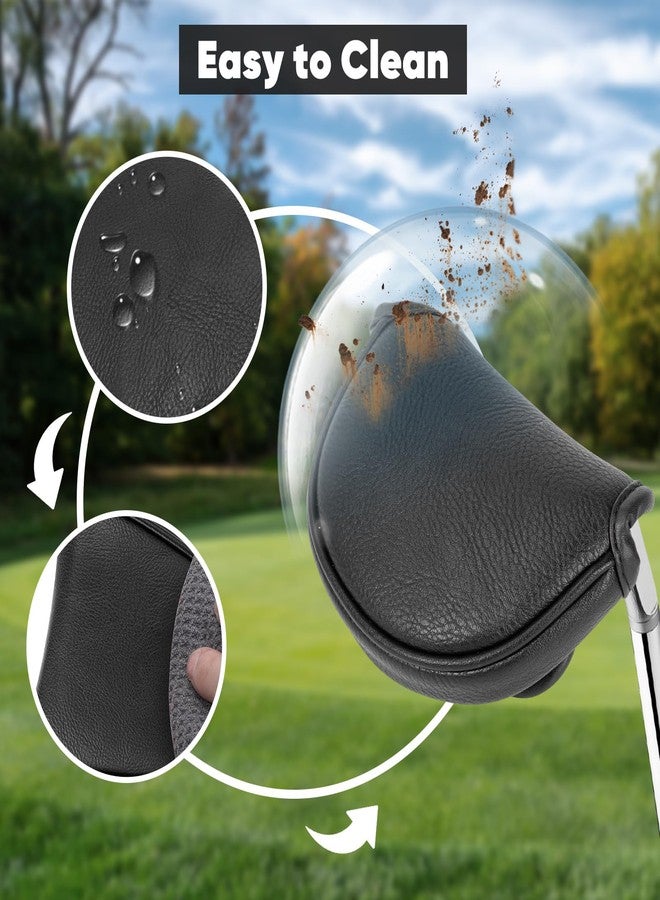 brdejc Golf Putter Cover Leather Small Mid-Size Center Shafted Mallet Putter Cover Headcover Cover Golf Club Covers Magnetic Closure for Most Brand Center Shafted Putter (for Center Shafted Mallet) - Image 4
