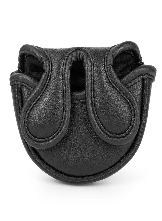 brdejc Golf Putter Cover Leather Small Mid-Size Center Shafted Mallet Putter Cover Headcover Cover Golf Club Covers Magnetic Closure for Most Brand Center Shafted Putter (for Center Shafted Mallet) - Image 1