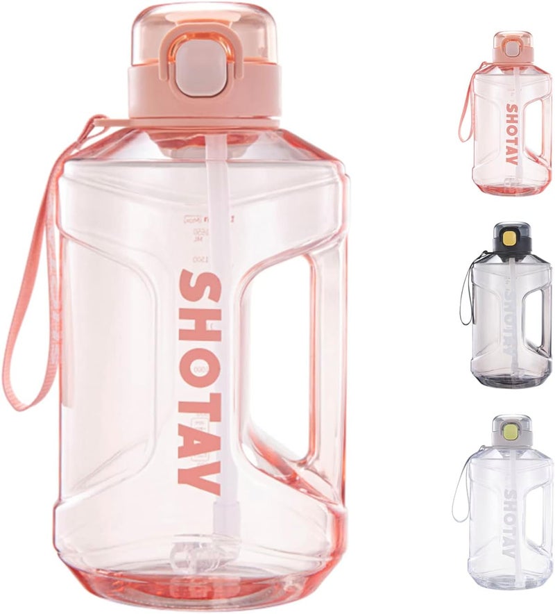 SHOTAY Sports Water Bottles 1L/1.5L/2L With USA Tritan Material 100% BPA Free And Leakproof, Half Gallon Gmy Water bottle for School, Fitness And Outdoor  Sports. - Image 1