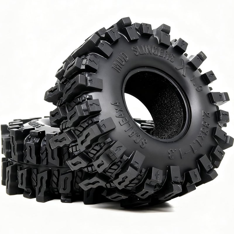 HOBBYSOUL RC 1.3 tires 72mm * 28mm Mud Slingers X Super Soft Sticky Tyres For RC 1/24 1/18 Scale Crawler TRX4M high Trail SCX24 Upgrades - Image 5