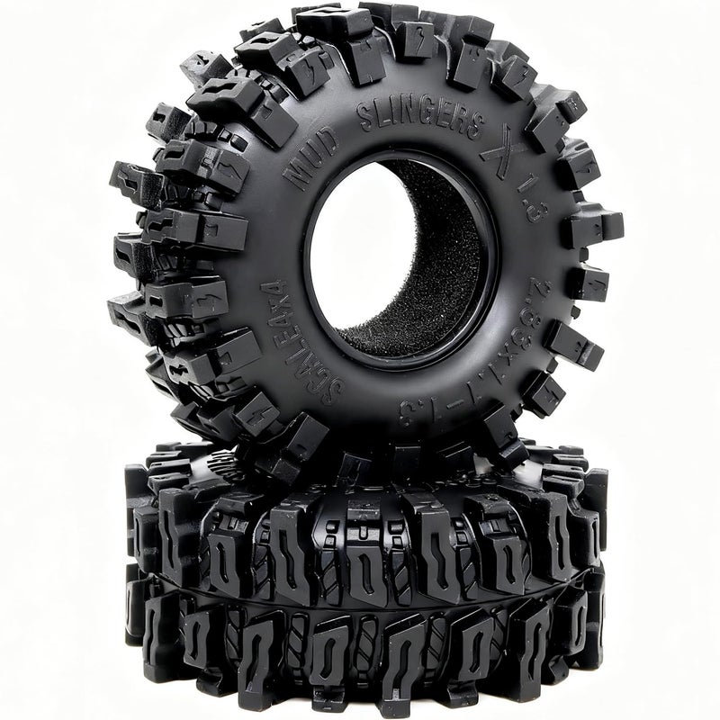 HOBBYSOUL RC 1.3 tires 72mm * 28mm Mud Slingers X Super Soft Sticky Tyres For RC 1/24 1/18 Scale Crawler TRX4M high Trail SCX24 Upgrades - Image 2