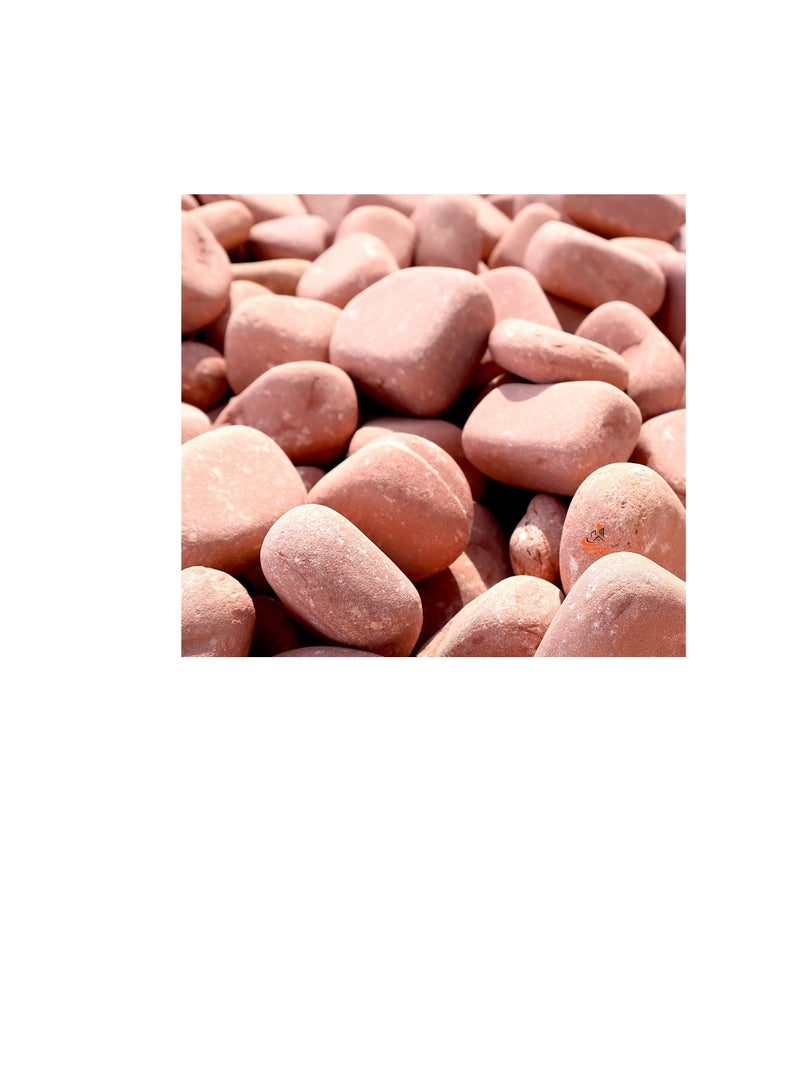 KNP Tumbled Red River Stone Natural Garden Material 3-5 cm 10 kg - Image 1