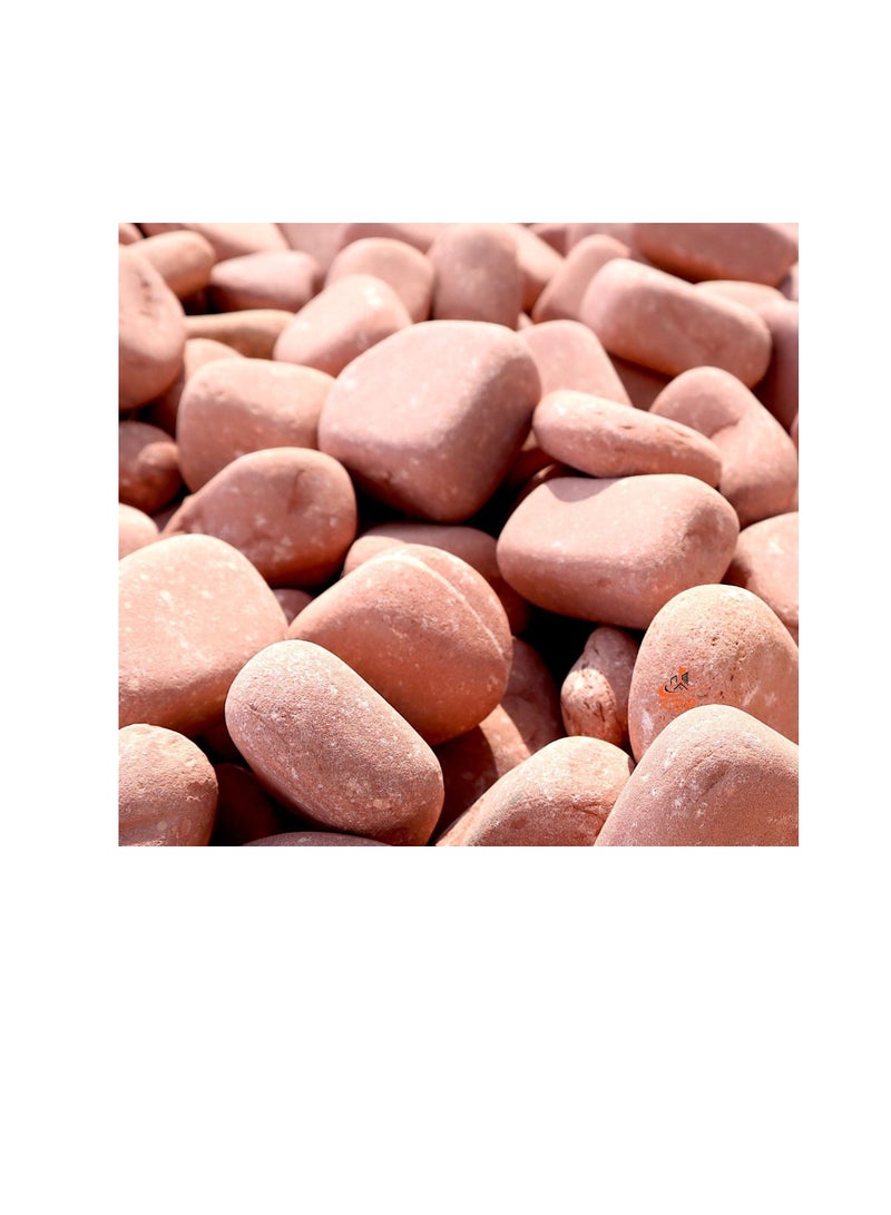 KNP Tumbled Red River Stone Natural Garden Material 3-5 cm 10 kg - Image 2