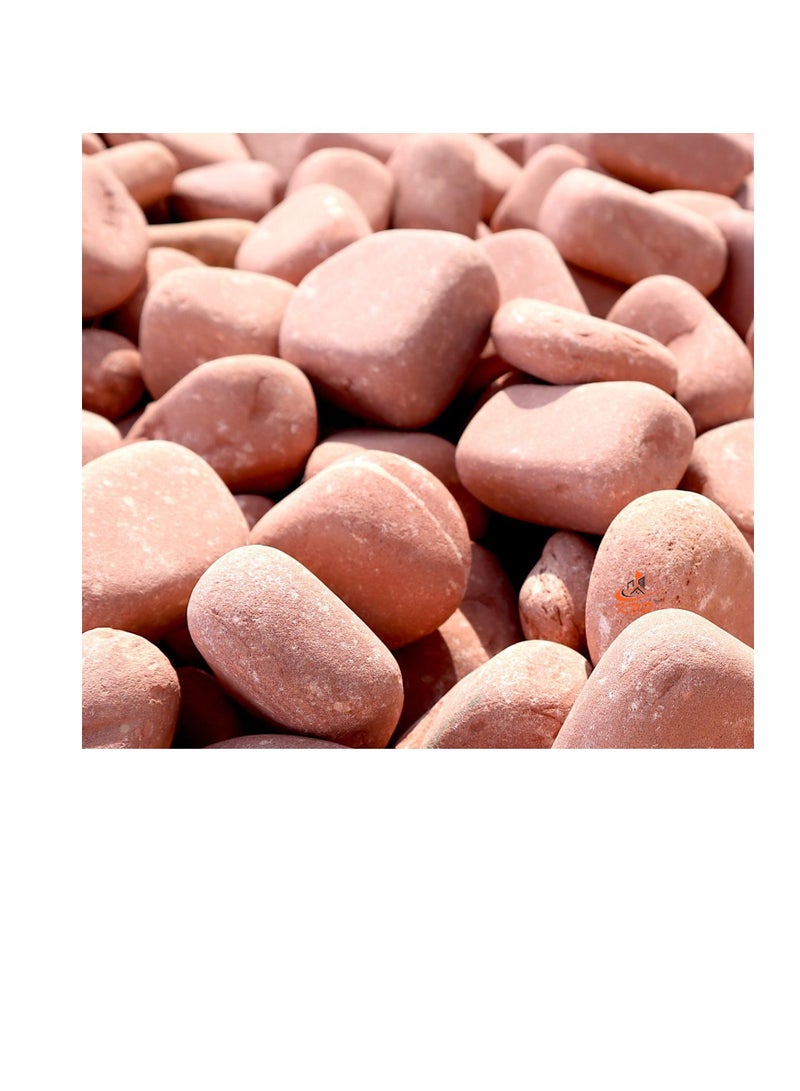 KNP Tumbled Red River Stone Natural Garden Material 3-5 cm 10 kg - Image 3