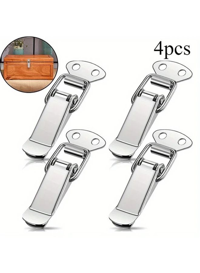4pcs Stainless Steel Box Buckle Industrial Safety Lock Durable Spring Loaded Tool Box Clasp - Image 5