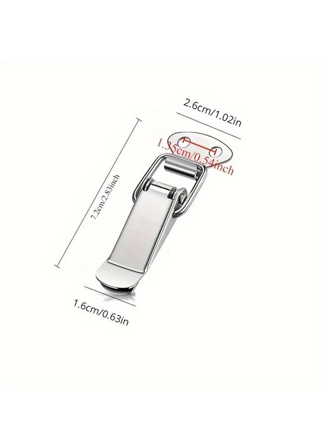 4pcs Stainless Steel Box Buckle Industrial Safety Lock Durable Spring Loaded Tool Box Clasp - Image 3