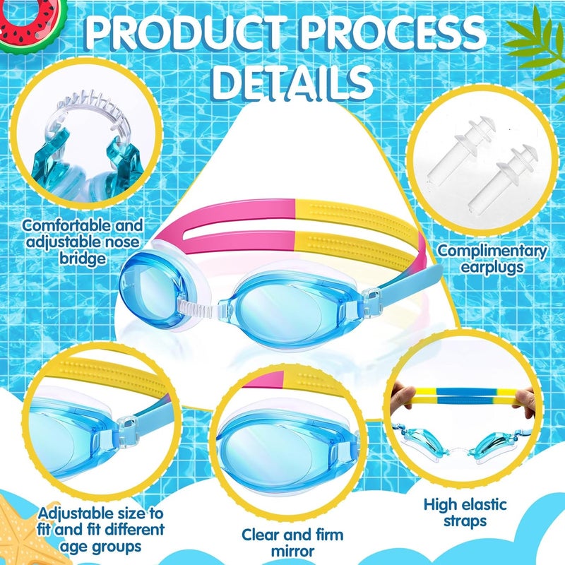 Macarrie 50 Pack Swim Goggles Bulk Antifog No Leaking Swim Goggles Wide Clear View Glasses with Adjust Bungee Strap for Adults Men Women - Image 3