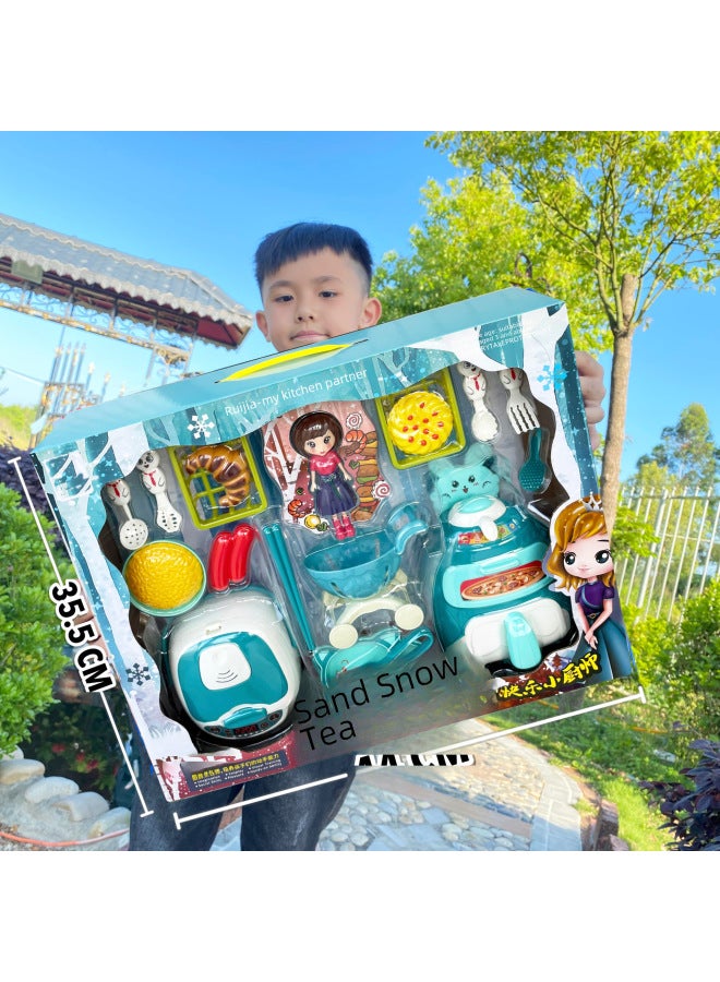 Children's Simulation Kitchen Play House Toy Vegetable Fruit Food Refrigerator Set Girl Toy Agency Gift-Specifications:811-342 Miss Rabbit Planting Research Institute 【Big Gift Box】】 - Image 5