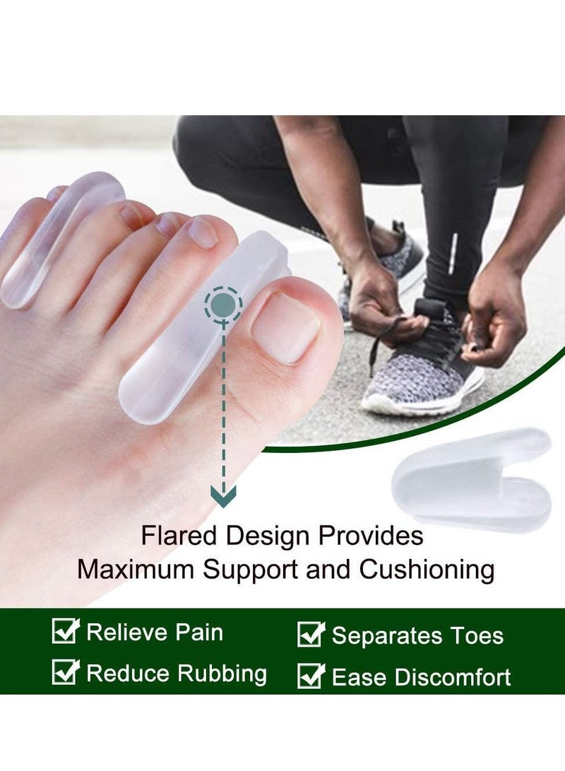 SYOSI Toe Separators for Bunions - Gel Overlapping Toe Spacers - 10 Pieces - Flared Design Silica Gel Toe - Image 4