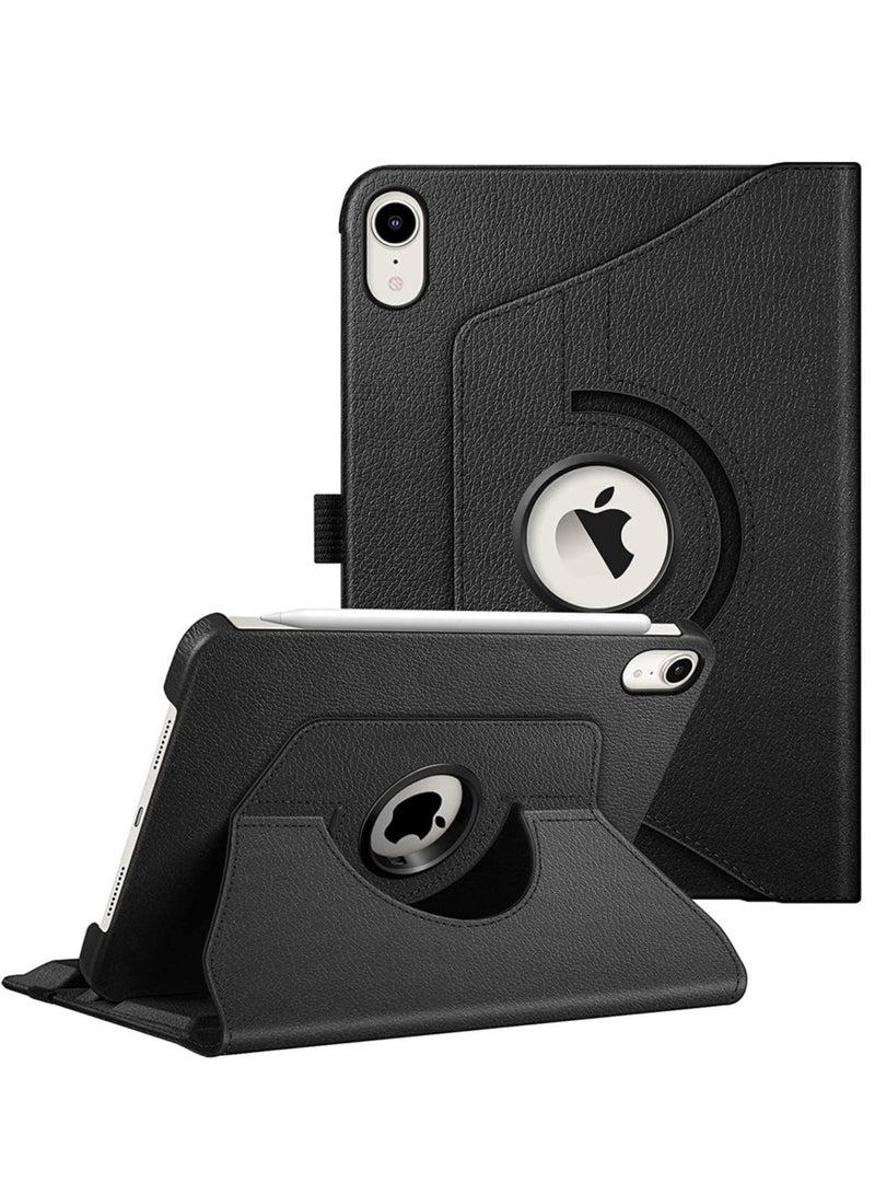 SmartGrist Rotating Case for iPad Mini 6 (6th Generation 8.3 Inch) - 360 Degree Swiveling Stand Protective Back Cover, Auto Wake/Sleep Feature for iPad Mini 6 2021 Model (Black) - Image 1