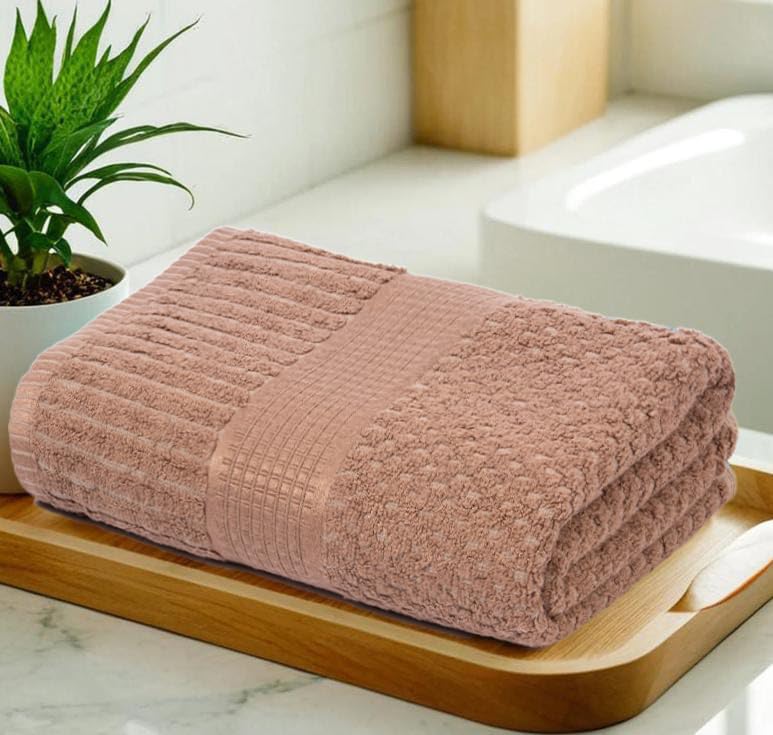 Mush Hearth & Haven Bamboo Towels for Bath Large Size | 450 GSM Bamboo Bath Towel for Men & Women | Soft, Highly Absorbent & Quick Dry | 70 X 140 cms (Desert Sand) - Image 2