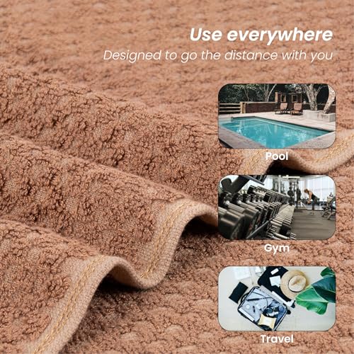 Mush Hearth & Haven Bamboo Towels for Bath Large Size | 450 GSM Bamboo Bath Towel for Men & Women | Soft, Highly Absorbent & Quick Dry | 70 X 140 cms (Desert Sand) - Image 5