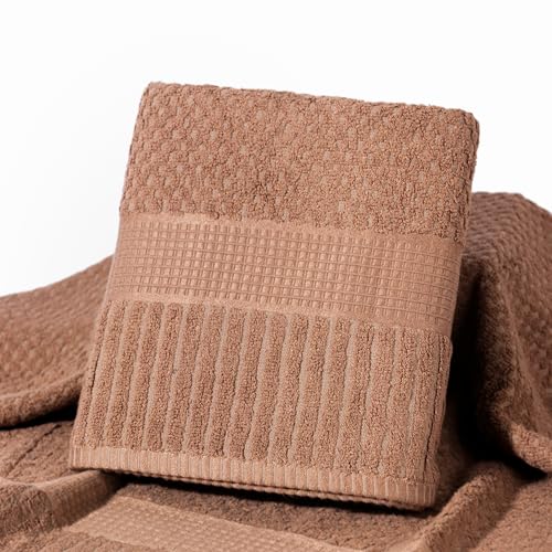 Mush Hearth & Haven Bamboo Towels for Bath Large Size | 450 GSM Bamboo Bath Towel for Men & Women | Soft, Highly Absorbent & Quick Dry | 70 X 140 cms (Desert Sand) - Image 1