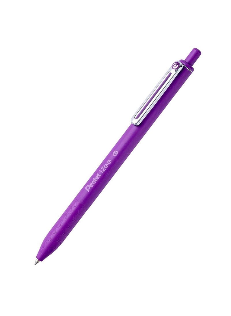 Pentel قلم حبر جاف قابل للسحب 4 قطع 0.7 مم حبر بنفسجي - Image 2