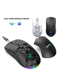 إتش إكس إس جيه HXSJ جديد T26 ماوس لاسلكي ثنائي الوضع RGB الخلفية 4800 ديسيبل متوحد الخواص مدمج 650 مللي أمبير بطارية قابلة للشحن BT5.1  - Image 5