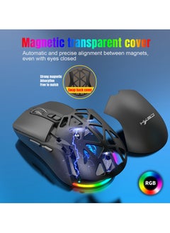 إتش إكس إس جيه HXSJ جديد T26 ماوس لاسلكي ثنائي الوضع RGB الخلفية 4800 ديسيبل متوحد الخواص مدمج 650 مللي أمبير بطارية قابلة للشحن BT5.1  - Image 3