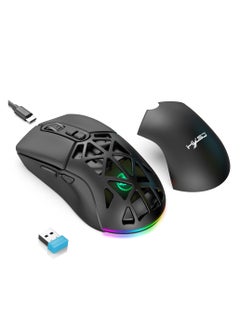 إتش إكس إس جيه HXSJ جديد T26 ماوس لاسلكي ثنائي الوضع RGB الخلفية 4800 ديسيبل متوحد الخواص مدمج 650 مللي أمبير بطارية قابلة للشحن BT5.1  - Image 1