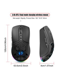 HXSJ New T26 Dual-Mode Wireless Mouse RGB Backlight 4800dpi built-in 650mAh rechargeable battery BT5.1 - pzsku/Z1D28B957FEB0F65E5E61Z/45/_/1714472304/80ea6e0d-9171-4fe1-b940-94840a71c728