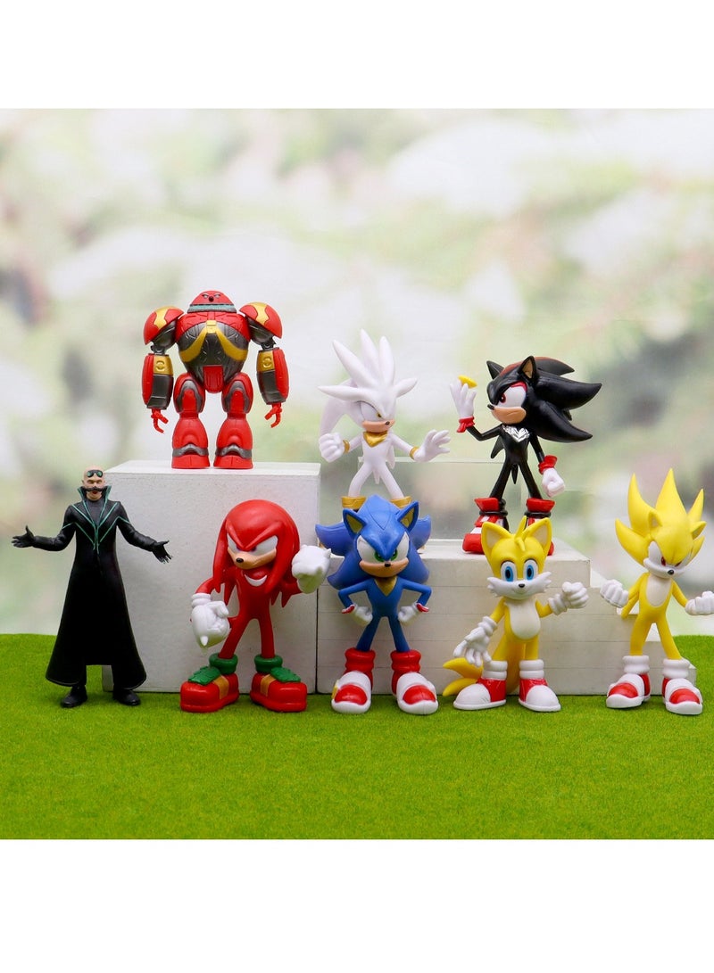 عام سونيك بالموجات فوق الصوتية الماوس الشكل النموذجي ، سونيك كيد المد والجزر لعب دمية زخرفة الطاولة (12cm) - Image 2