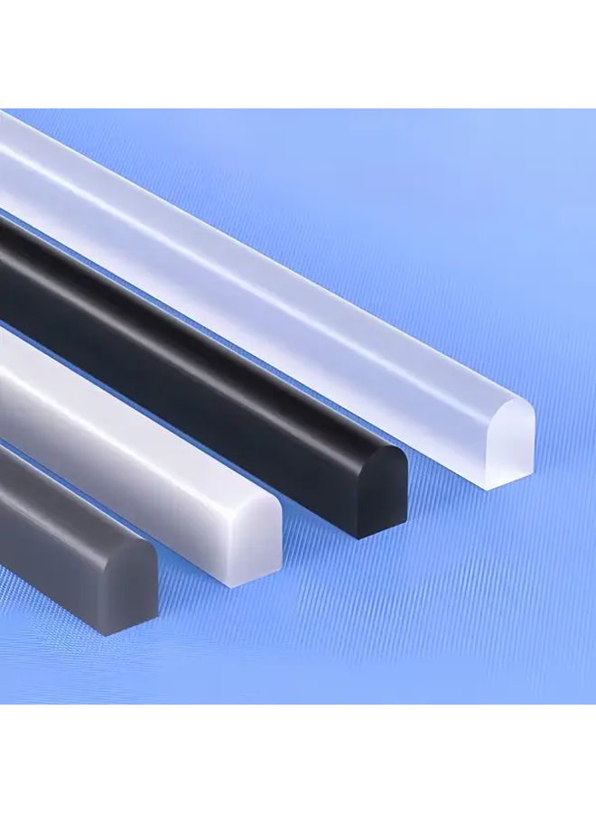 White Self Adhesive Silicone Sealant Strip 118.11 Inch Waterproof Flood Barrier For Shower Threshold Bathroom Kitchen Door Wall Heavy Duty Easy Install No Drilling Flexible Durable Energy Efficient Long Lasting - Image 1