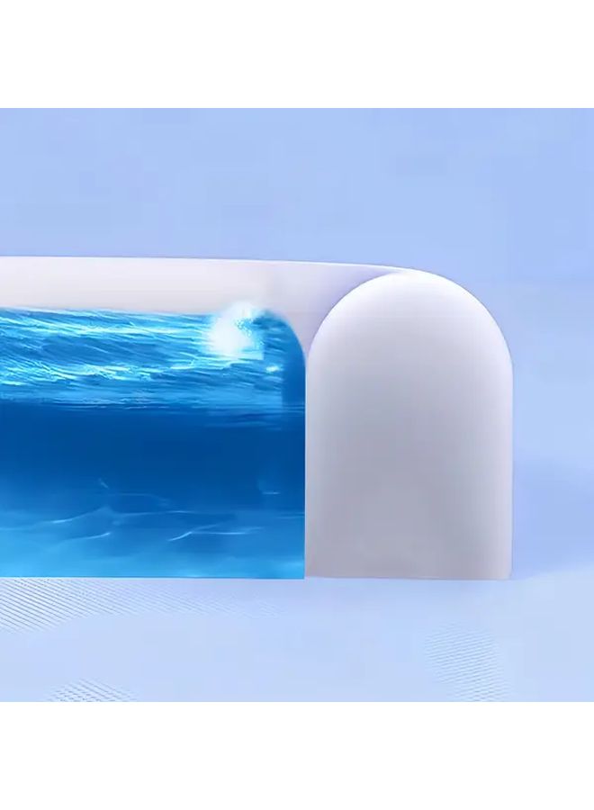 White Self Adhesive Silicone Sealant Strip 118.11 Inch Waterproof Flood Barrier For Shower Threshold Bathroom Kitchen Door Wall Heavy Duty Easy Install No Drilling Flexible Durable Energy Efficient Long Lasting - Image 4