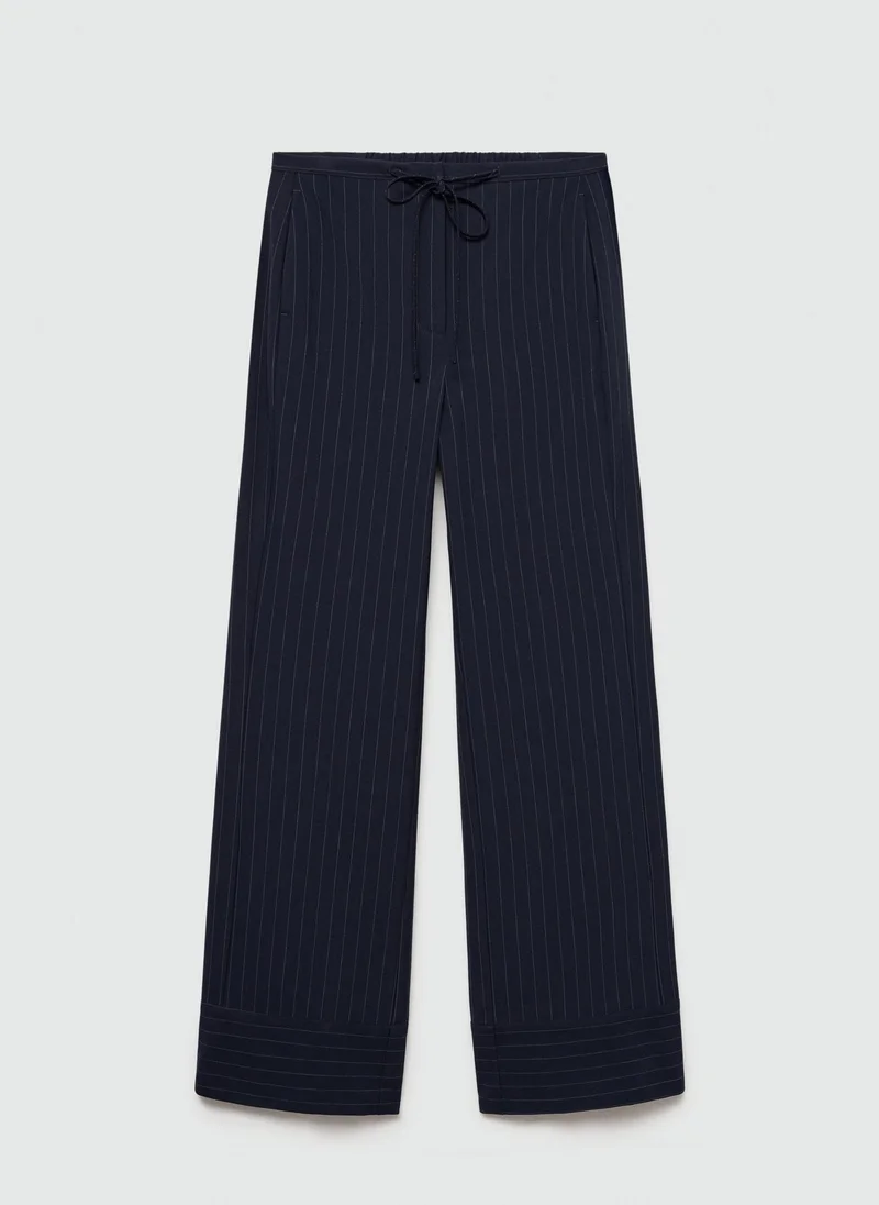مانجو Chalk Stripe Straight Trousers
