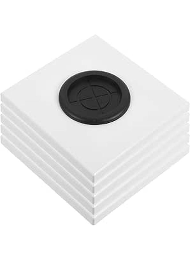 ARTIBETTER 5 Pieces 86 Type White Blank Wall Plate with Rubber Grommet Cable Pass for Home Office Electrical Outlet Cover Panel - Image 1