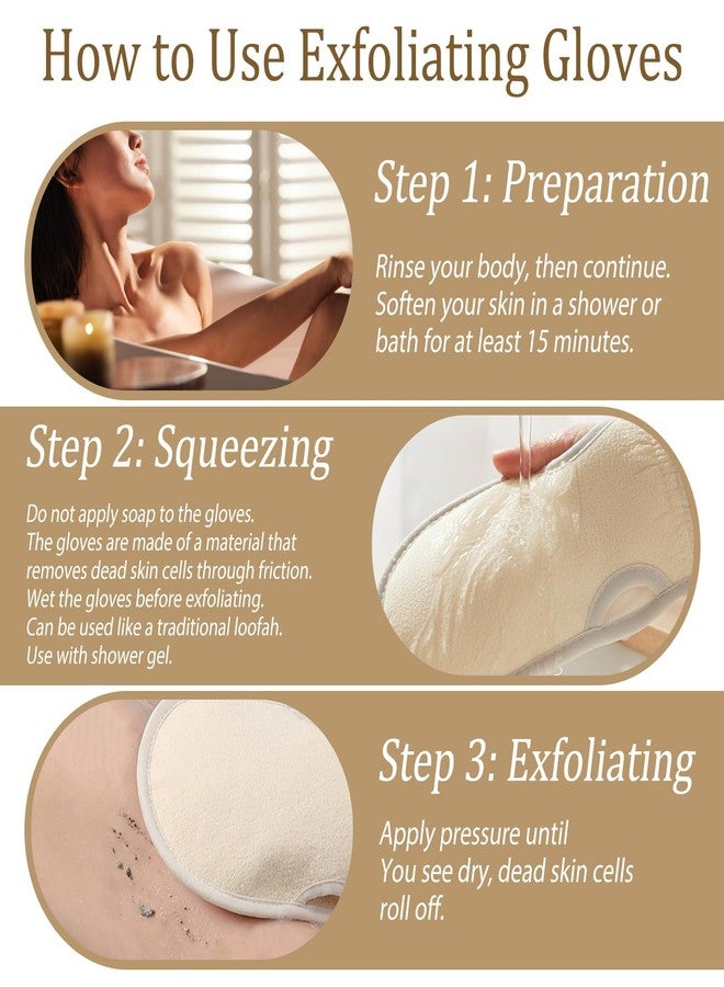salbsever Body Scrub Gloves Korean Scrub mitt Exfoliating Gloves for Shower with Thumb Holes Korean Body Scrubber Dead Skin Remover for Dead Skin Removal Self-Tan Prep - Image 5