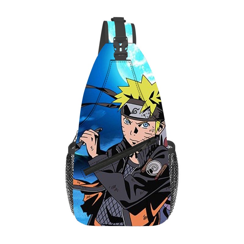 Naruto Chest Bag Multifunctional Crossbody Bag Sports Small Backpack Printed Waist Bag Casual Shoulder Bag Cartoon Backpack - Image 4