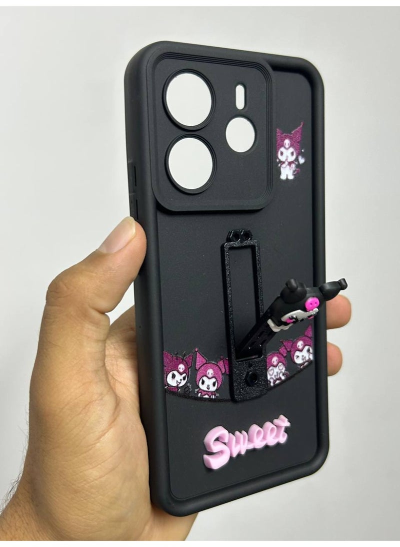 new cartoon-designed back cover with the word "Sweet" on it, compatible with the Xiaomi Redmi Note 14. - Image 3