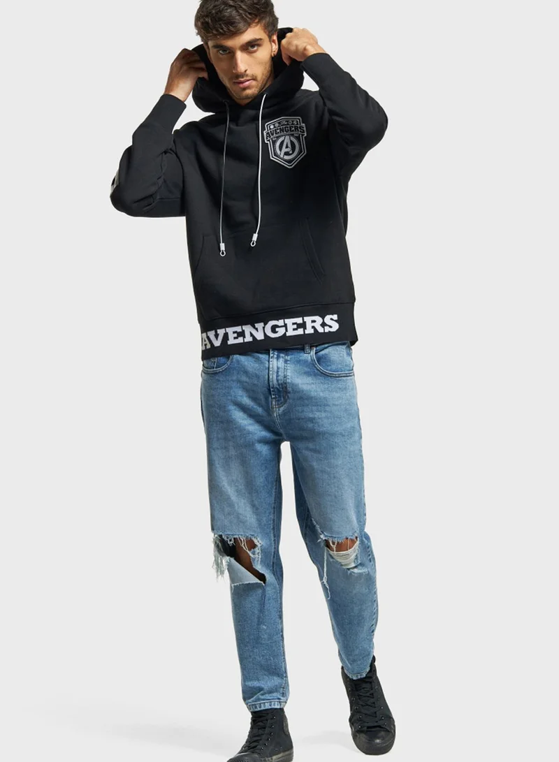 SP Characters Avengers Print Hoodie