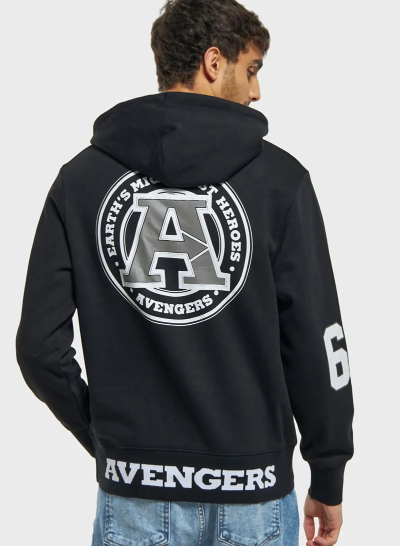 SP Characters Avengers Print Hoodie