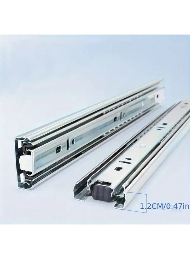 2pcs 20 Inches Full Extension Ball Bearing Drawer Slides Heavy Duty Side Mount Set - Image 5