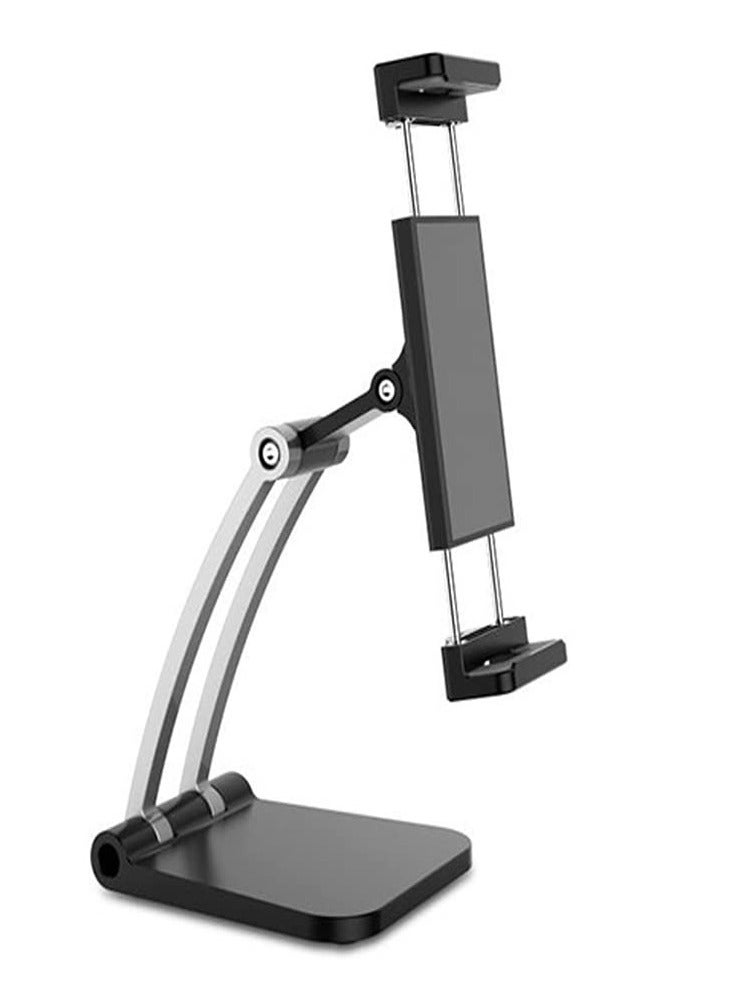 ELTRAZONE Desktop Tablet Stand 360 Degree Rotating Adjustable Phone Stand Live Streaming Holder for Phone/4inch to 13inch Tablet Black - Image 5