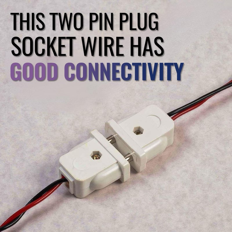 Ocko Flexible Twisted Wire MaleFemale Socket Plug Copper Wire with 2 Pin Plug Flat Extension Cord for Multipurpose Use Festive Decorations Diwali Christmas 15m Multicolor - Image 4