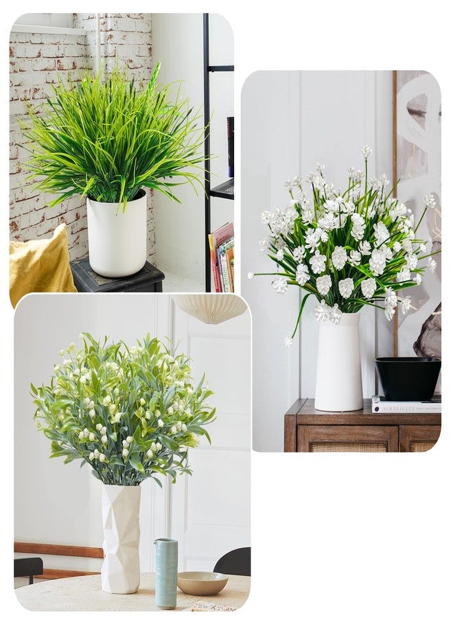 Ruidazon 36 Pcs Artificial Flowers for Outdoor, UV Resistant Outdoor Fake Plants Faux Plastic Flowers Shrubs for Outside Garden Patio Porch Window Box Spring Summer Decor (Mixed White) - Image 5