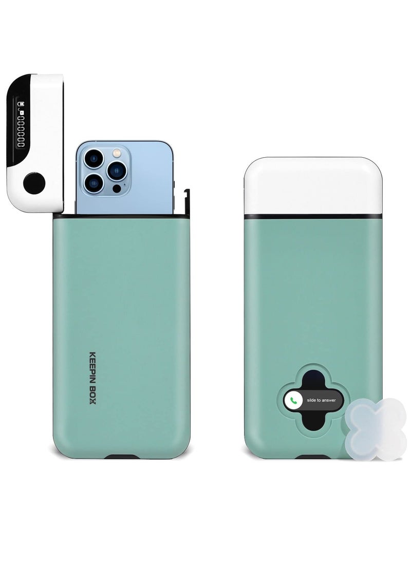 Generic - Portable Phone Lock Box with Timer for Self-Discipline and Focus, Ideal for Kids, Students, and Adults to Achieve Goals - Control Your Screen Time, Green Design. - Image 1